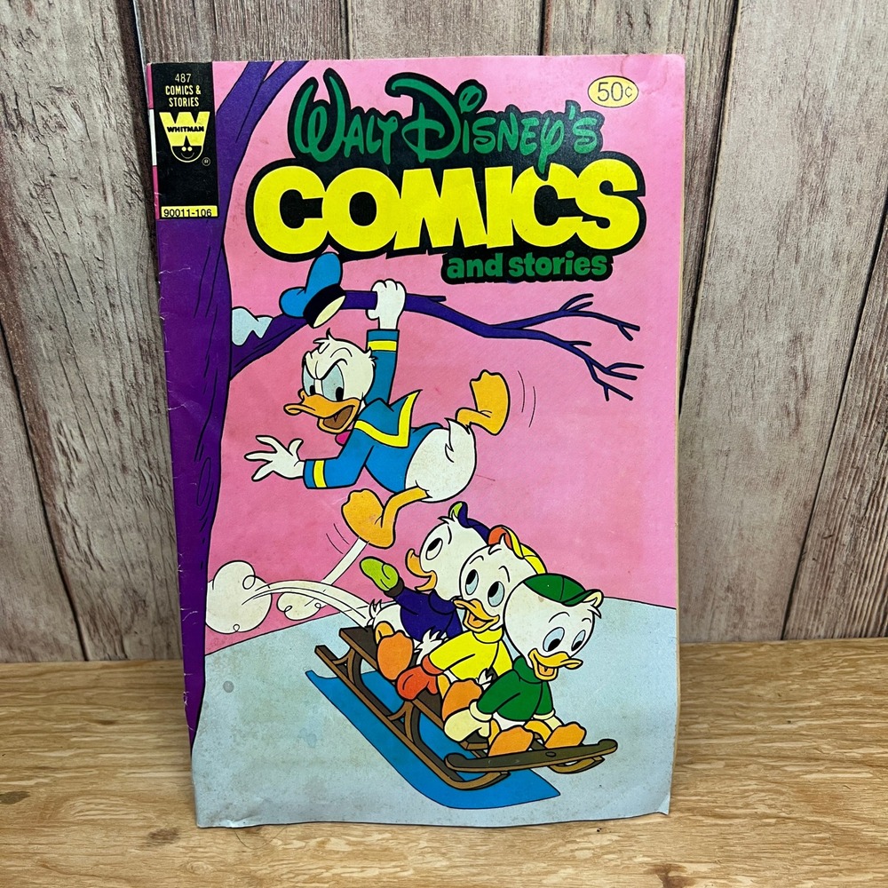 Walt Disney Comics and Stories 487 Whitman Variant Donald Duck 1981 Vintage GD